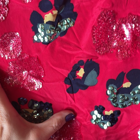 DKNY sequin tank SzM (6/8) with attached camisole - Picture 2 of 5